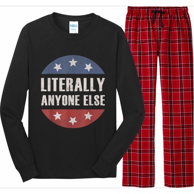 LITERALLY ANYONE ELSE ANTIBIDEN 2024 IMPEACH JOE BIDEN Long Sleeve Pajama Set