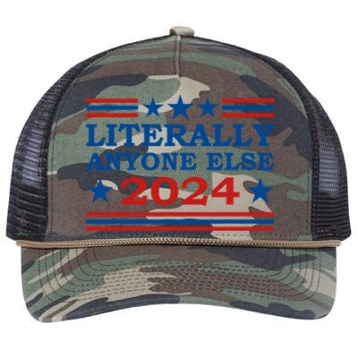 Literally Anyone Else 2024 President Usa Election Political Retro Rope Trucker Hat Cap