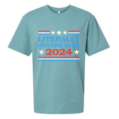 Literally Anyone Else 2024 President Usa Election Sueded Cloud Jersey T-Shirt