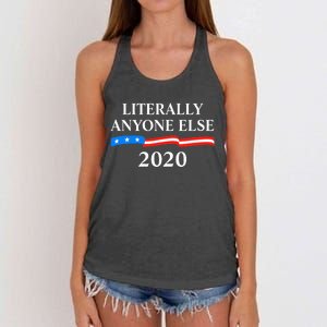 Literally Anyone Else 2020 Anti Trump Women's Knotted Racerback Tank