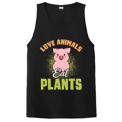 Love Animal Eat Plants Diet Vegan Veganism Meat Free Gift PosiCharge Competitor Tank