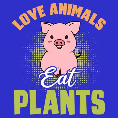 Love Animal Eat Plants Diet Vegan Veganism Meat Free Gift T-Shirt