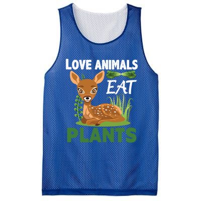 Love Animals Eat Plants Vegan Food Healthy Lifestyle Gift Mesh Reversible Basketball Jersey Tank