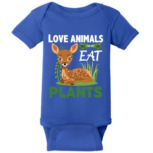 Love Animals Eat Plants Vegan Food Healthy Lifestyle Gift Baby Bodysuit