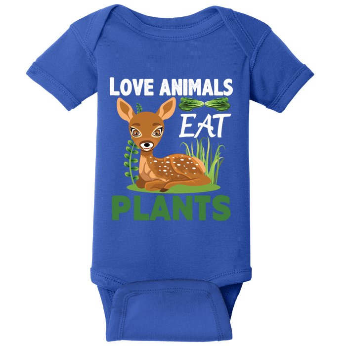 Love Animals Eat Plants Vegan Food Healthy Lifestyle Gift Baby Bodysuit