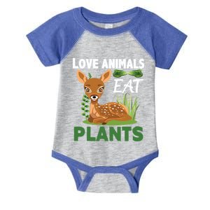 Love Animals Eat Plants Vegan Food Healthy Lifestyle Gift Infant Baby Jersey Bodysuit