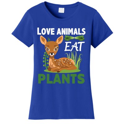 Love Animals Eat Plants Vegan Food Healthy Lifestyle Gift Women's T-Shirt