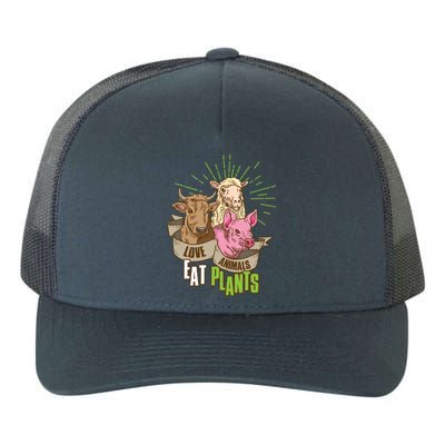 Love Animals Eat Plants Vegan Great Gift Yupoong Adult 5-Panel Trucker Hat