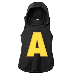 Letter A Funny Chipmunk Group Matching Halloween Costume Ladies PosiCharge Tri-Blend Wicking Draft Hoodie Tank