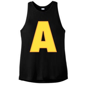 Letter A Funny Chipmunk Group Matching Halloween Costume Ladies PosiCharge Tri-Blend Wicking Tank