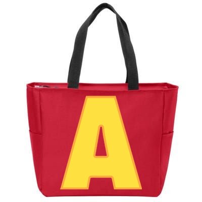 Letter A Funny Chipmunk Group Matching Halloween Costume Zip Tote Bag