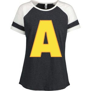 Letter A Funny Chipmunk Group Matching Halloween Costume Enza Ladies Jersey Colorblock Tee