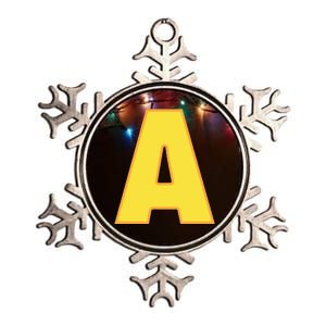 Letter A Funny Chipmunk Group Matching Halloween Costume Metallic Star Ornament