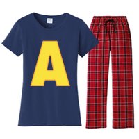 Letter A Funny Chipmunk Group Matching Halloween Costume Women's Flannel Pajama Set