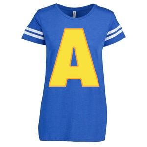 Letter A Funny Chipmunk Group Matching Halloween Costume Enza Ladies Jersey Football T-Shirt