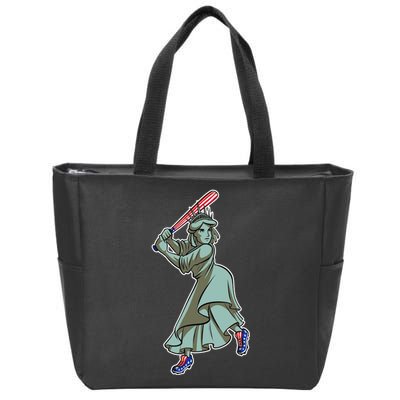 Liberty American Flag Baseball Zip Tote Bag