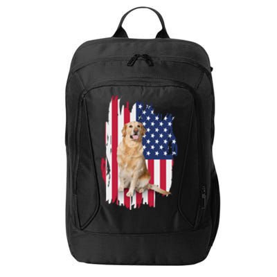 Labrador American Flag 4th Of July Patriotic Dog Funny Gift City Backpack