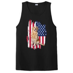 Labrador American Flag 4th Of July Patriotic Dog Funny Gift PosiCharge Competitor Tank