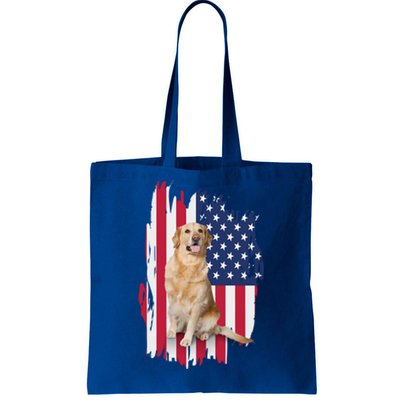 Labrador American Flag 4th Of July Patriotic Dog Funny Gift Tote Bag