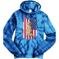 Labrador American Flag 4th Of July Patriotic Dog Funny Gift Tie Dye Hoodie