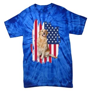 Labrador American Flag 4th Of July Patriotic Dog Funny Gift Tie-Dye T-Shirt