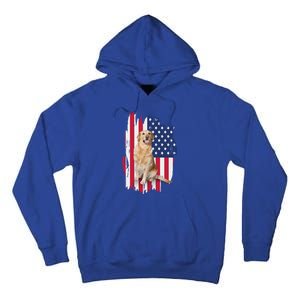 Labrador American Flag 4th Of July Patriotic Dog Funny Gift Tall Hoodie