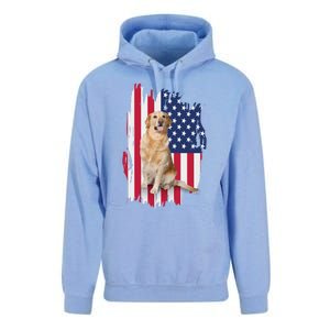 Labrador American Flag 4th Of July Patriotic Dog Funny Gift Unisex Surf Hoodie