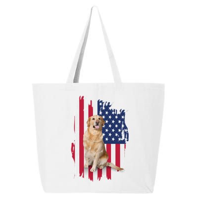 Labrador American Flag 4th Of July Patriotic Dog Funny Gift 25L Jumbo Tote