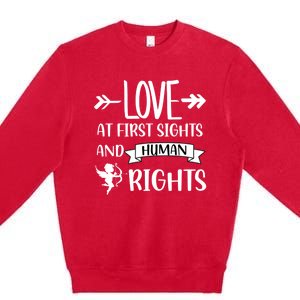 Love At First Sights And Hu Rights Gift Premium Crewneck Sweatshirt