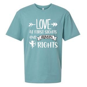 Love At First Sights And Hu Rights Gift Sueded Cloud Jersey T-Shirt