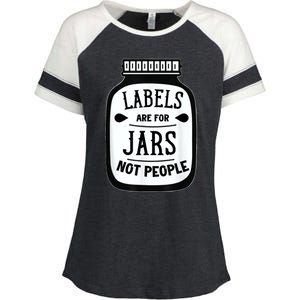 Labels Are For Jars Not People Enza Ladies Jersey Colorblock Tee