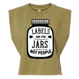 Labels Are For Jars Not People Garment-Dyed Women's Muscle Tee