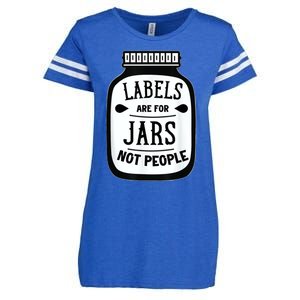 Labels Are For Jars Not People Enza Ladies Jersey Football T-Shirt