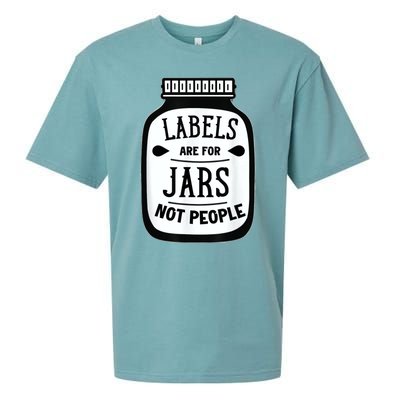 Labels Are For Jars Not People Sueded Cloud Jersey T-Shirt