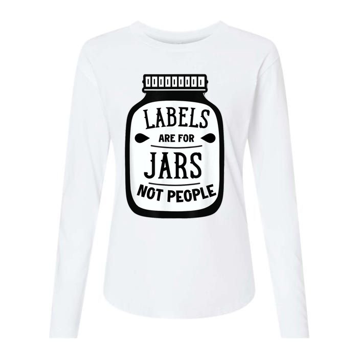 Labels Are For Jars Not People Womens Cotton Relaxed Long Sleeve T-Shirt