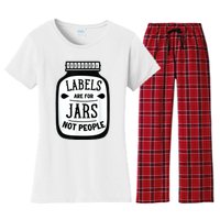 Labels Are For Jars Not People Women's Flannel Pajama Set