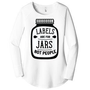 Labels Are For Jars Not People Women's Perfect Tri Tunic Long Sleeve Shirt