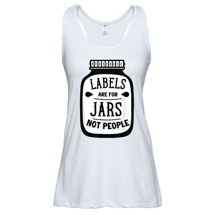 Labels Are For Jars Not People Ladies Essential Flowy Tank