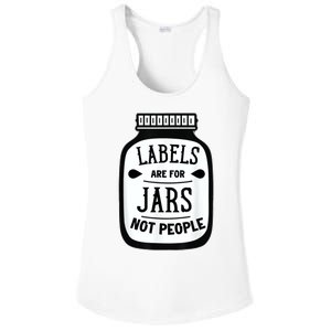 Labels Are For Jars Not People Ladies PosiCharge Competitor Racerback Tank