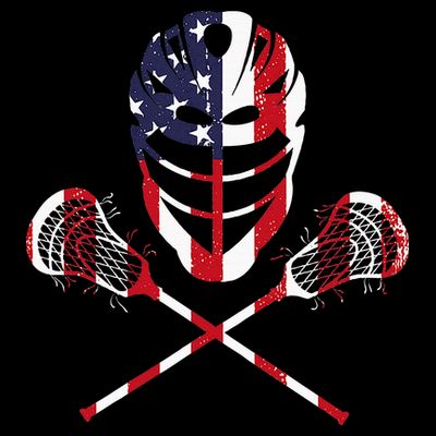 Lacrosse American Flag Lax Helmet Sticks T-Shirt