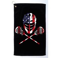 Lacrosse American Flag Lax Helmet Sticks Golf Towel