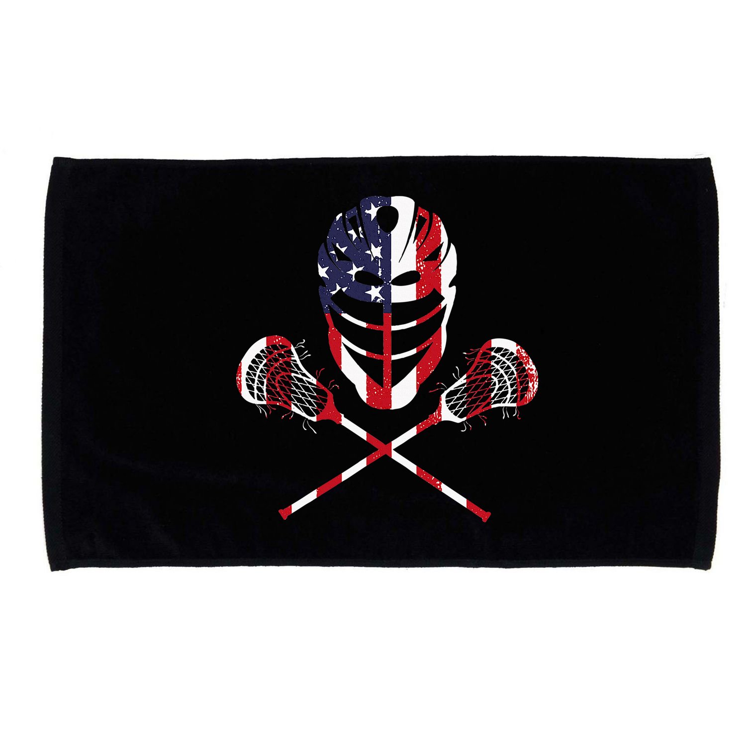 Lacrosse American Flag Lax Helmet Sticks Microfiber Hand Towel