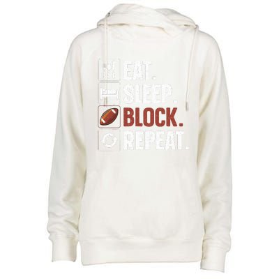 Lineman Art For  Wo Football Player Offensive Lineman Womens Funnel Neck Pullover Hood