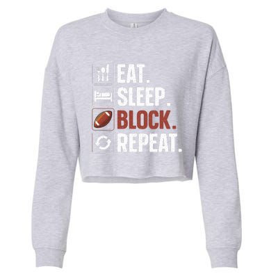 Lineman Art For  Wo Football Player Offensive Lineman Cropped Pullover Crew