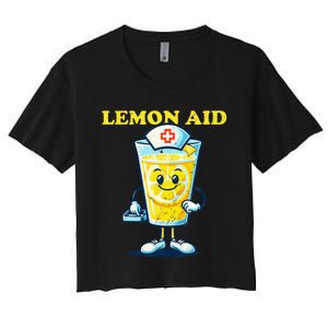 Lemon Aid Funny Lemonade Women's Crop Top Tee