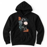 Line Art Face Abstract Art One Line Minimal Hoodie