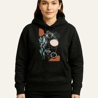 Line Art Face Abstract Art One Line Minimal Hoodie