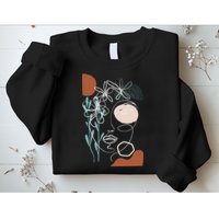 Line Art Face Abstract Art One Line Minimal Sweatshirt