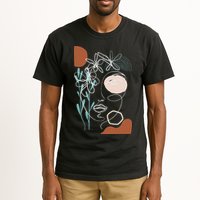 Line Art Face Abstract Art One Line Minimal Tall T-Shirt