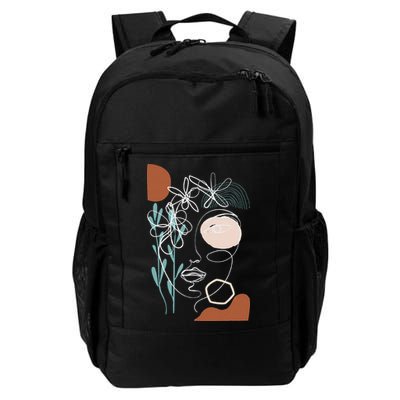 Line Art Face Abstract Art One Line Minimal Backpack